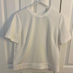 Anne Klein Cropped White Blouse Top